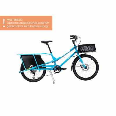 YUBA Kombi Blau Lastenfahrrad Longtail 2021 mit Hinweis
