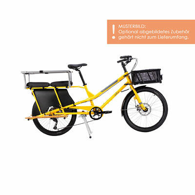 YUBA Kombi Gelb Lastenfahrrad Longtail 2021 mit HInweis