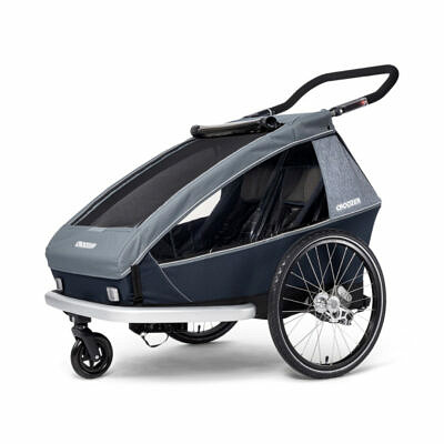 CROOZER Kid Vaaya 2 | 2023 | Graphite Blue | Kinderfahrradanhänger