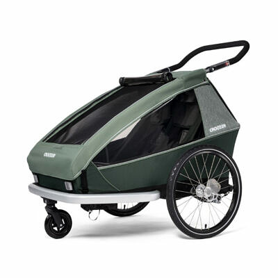 CROOZER Kid Vaaya 2 | 2023 | Jungle Green | Kinderfahrradanhänger