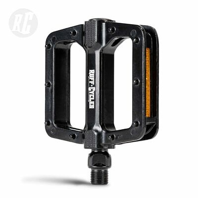 RUFF CYCLES Pedale Alu 9/16 Schwarz einzeln Profil schräg