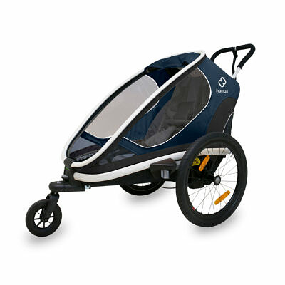 HAMAX Outback ONE 2022 Navy Blue Kinderfahrradanhänger