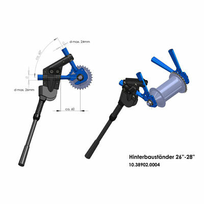 LEGGERO Hebie Hinterbauständer für 26″ bis 28″_1