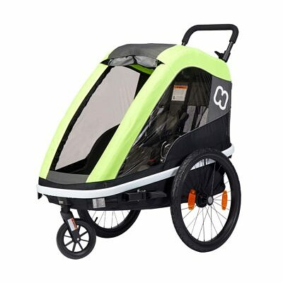 HAMAX Avenida One 2022 Lime Kinderfahrradanhänger 1