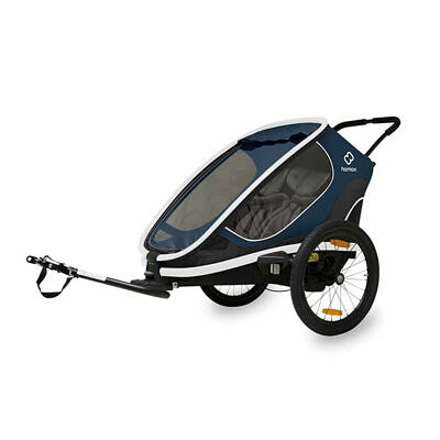 HAMAX Outback 2 2022 Navy Blue Kinderfahrradanhänger_1