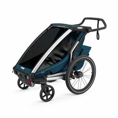 THULE Chariot Cross 1 2022 | Majolica Blue | Kinderfahrradanhänger