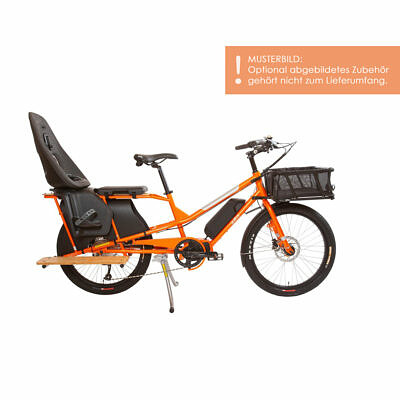 YUBA Electric KOMBI E5000 orange silber Lastenfahrrad Longtail Shimano 418 Wh 2021 Hinweiss