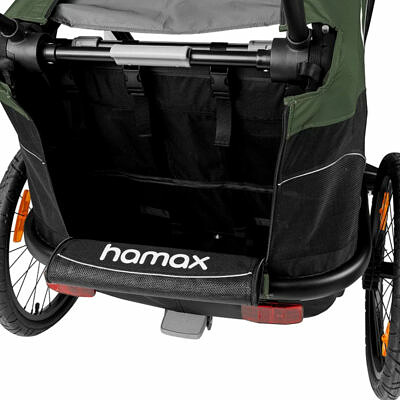 HAMAX Outback 2 2022 Grün Schwarz Kinderfahrradanhänger_3