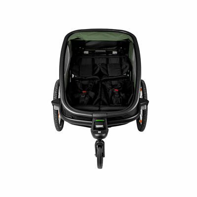 HAMAX Outback 2 2022 Grün Schwarz Kinderfahrradanhänger_4