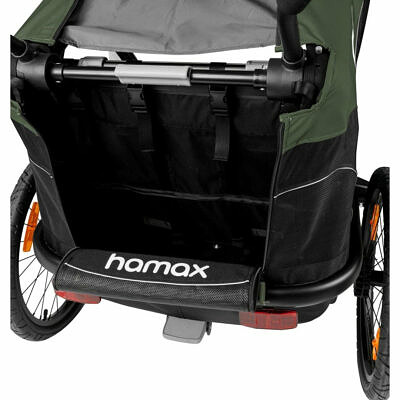 HAMAX Outback ONE 2022 Grün Schwarz Kinderfahrradanhänger_3