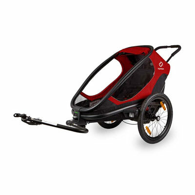 HAMAX Outback ONE 2022 Rot Schwarz Kinderfahrradanhänger