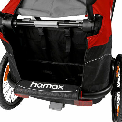 HAMAX Outback ONE 2022 Rot Schwarz Kinderfahrradanhänger_3