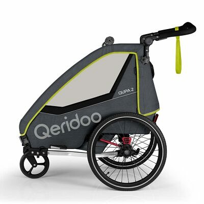 QERIDOO QUPA2 2022 Acid Lime Kinderfahrradanhänger 01