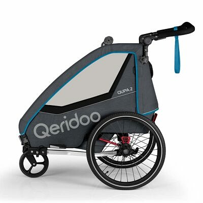 QERIDOO QUPA2 2022 Diva Blue Kinderfahrradanhänger 01