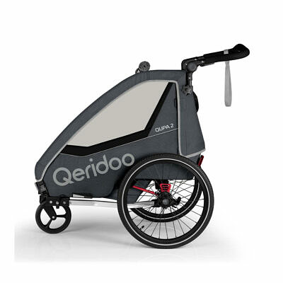 QERIDOO QUPA2 2023 | Grey | Kinderfahrradanhänger