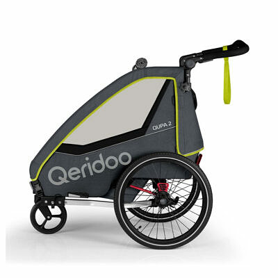 QERIDOO QUPA2 2023 | Lime | Kinderfahrradanhänger