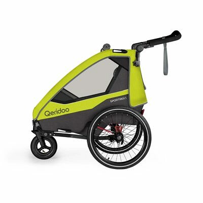 QERIDOO Sportrex1 | Lime Green | Kinderfahrradanhänger 3