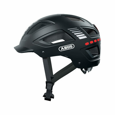 ABUS Hyban Fahrradhelm 2.0 LED Signal Black Matt L