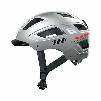 ABUS Hyban Fahrradhelm 2.0 LED | Signal Silver | L 1