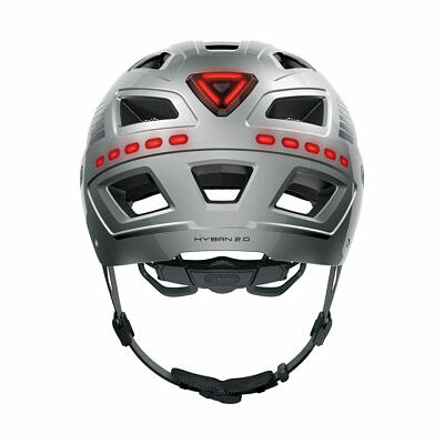 ABUS Hyban Fahrradhelm 2.0 LED | Signal Silver | L 3