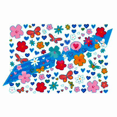 BEMOOV Aufkleber fürs Kinderfahrrad Stickerset Blumen_1