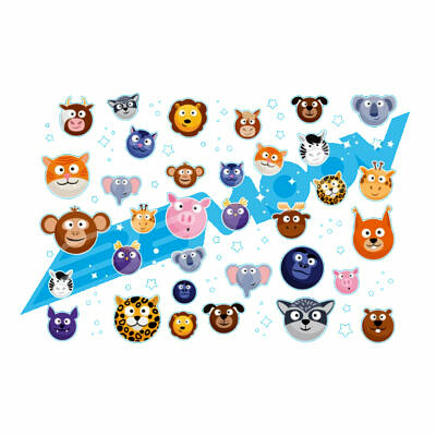 BEMOOV Aufkleber fürs Kinderfahrrad Stickerset Tiere