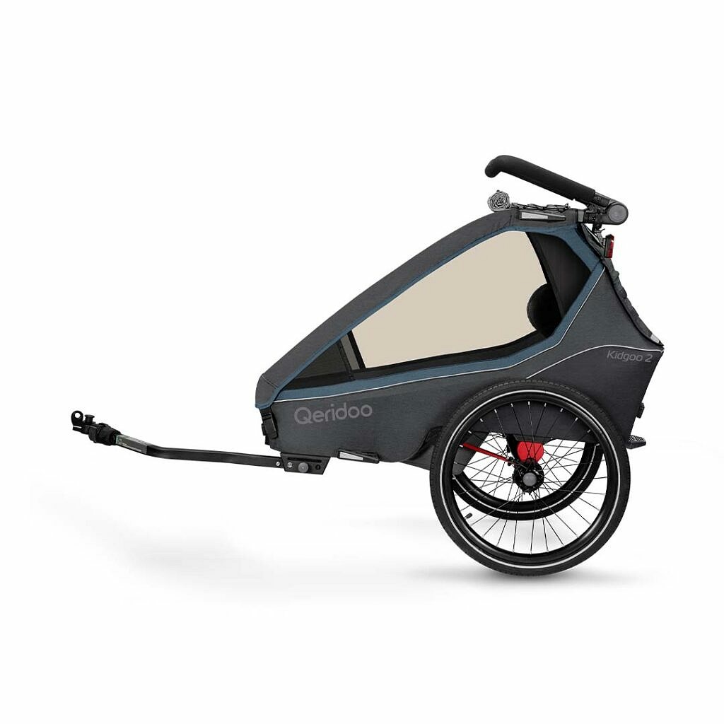 QERIDOO Kidgoo2 2023 | Navy Blue | Kinderfahrradanhänger ...