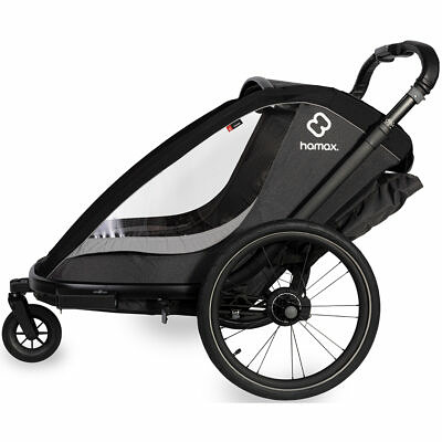 Hamax cocoon schwarz black kinderfahrradanhänger