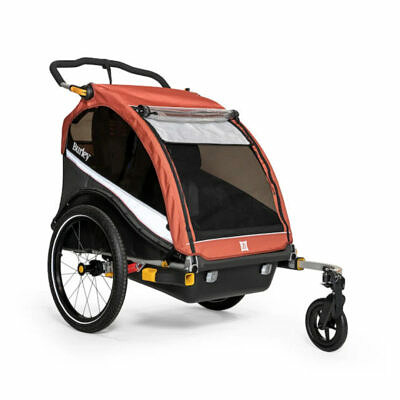 BURLEY Cub X 2023 Sandstone Red Charcoal Grey Kinderfahrradanhänger