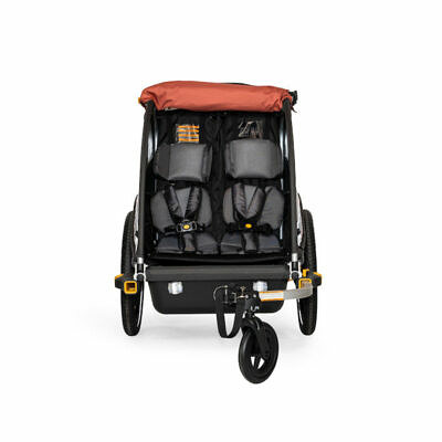 BURLEY Cub X Sandstone RedCharcoal Grey Kinderfahrradanhänger